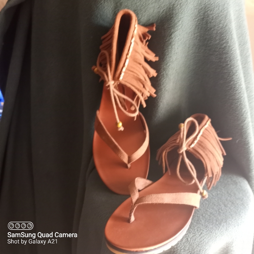 Fringed Sandals New in Box